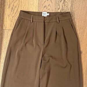 Princess Polly Brown High-Waisted Trousers